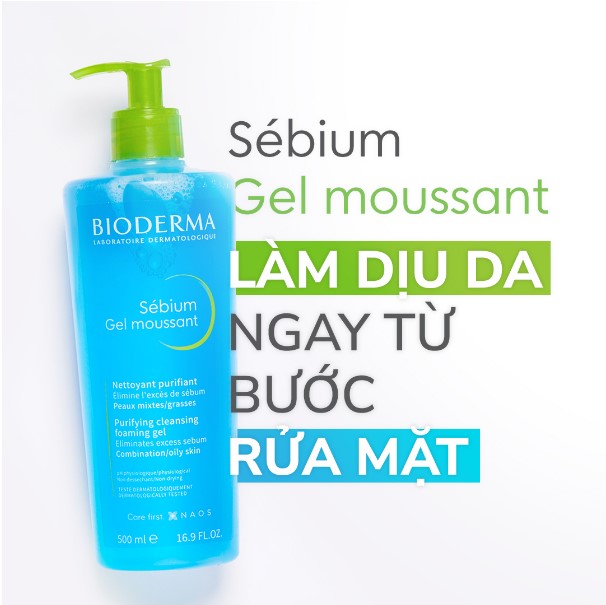 Gel rửa mặt tạo bọt Bioderma Sébium Gel moussant