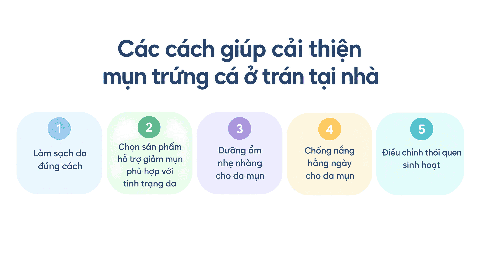 Duy trì chu trình chăm sóc da phù hợp giúp hạn chế các yếu tố làm mụn ở trán trở nên khó kiểm soát