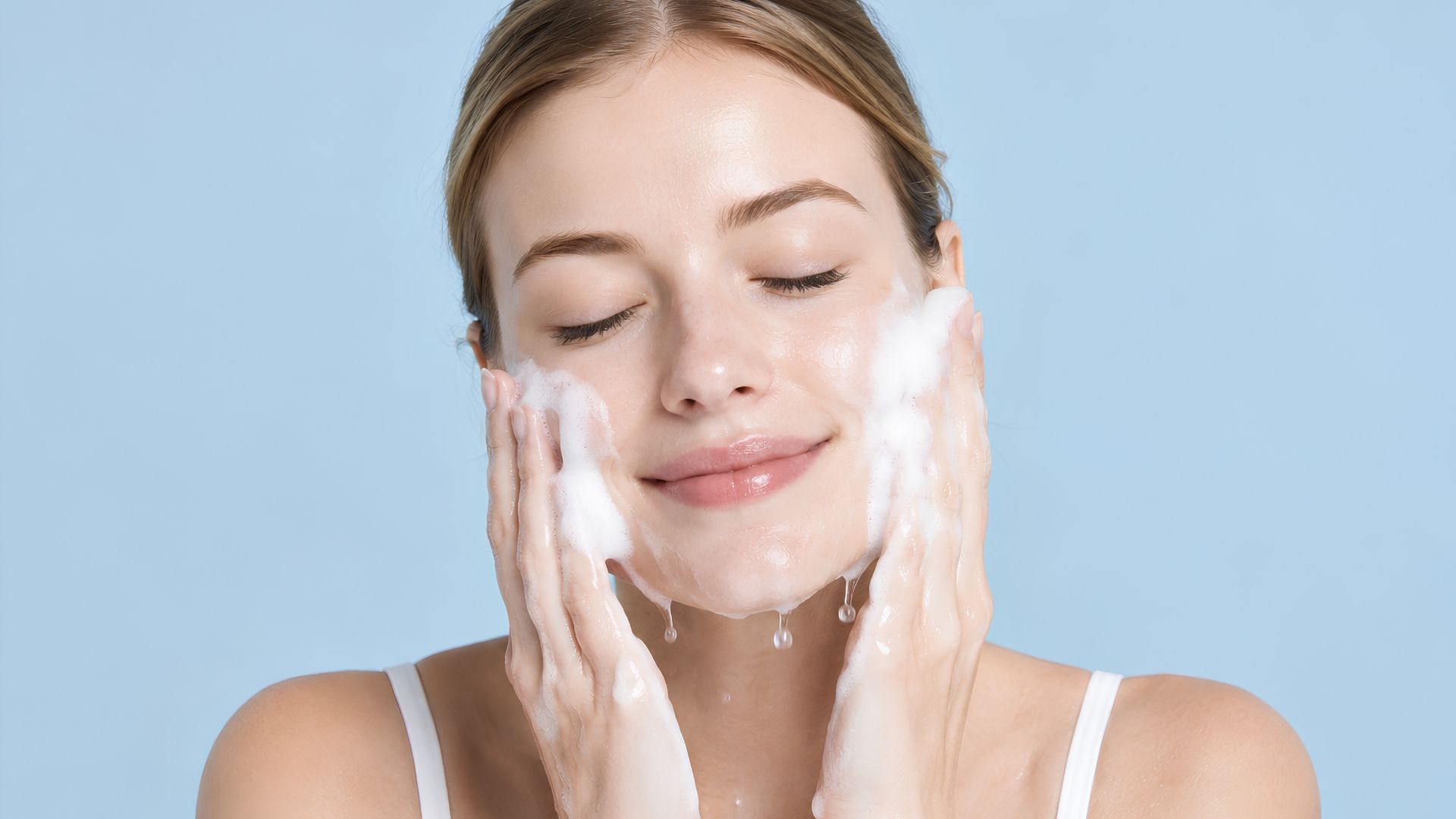 Nước ấm vừa phải giúp làm sạch da nhẹ nhàng mà không gây tác động nhiệt quá mức