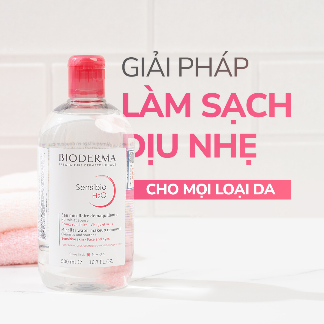 Tẩy trang Bioderma hồng