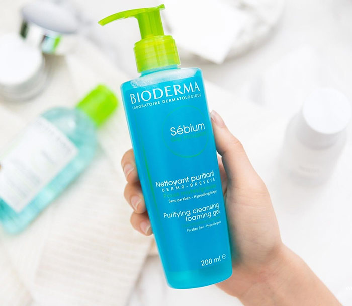 Sữa rửa mặt Bioderma xanh