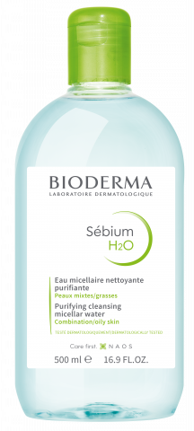 Ảnh sản phẩm BIODERMA, Sebium H2O 500ml, dung dịch tẩy trang và làm sạch micellar dành cho da dễ bị mụn