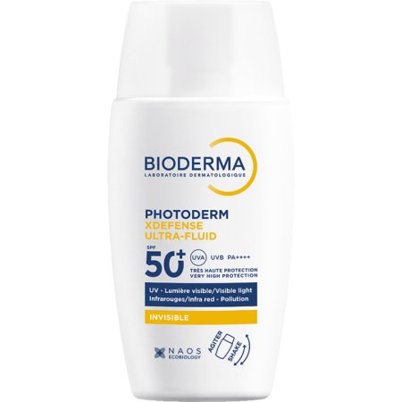 Photoderm XDefense Ultra-Fluid SPF50+ PA++++ không màu, mỏng nhẹ, giúp bảo vệ da và giữ da khô thoáng hằng ngày
