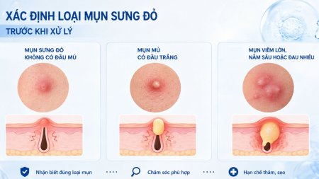 Nhận biết từng loại mụn sưng đỏ để chăm sóc đúng cách