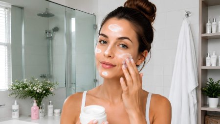 Kem dưỡng ẩm là sản phẩm lưu trên da, thường không cần rửa lại ngay sau khi thoa 
