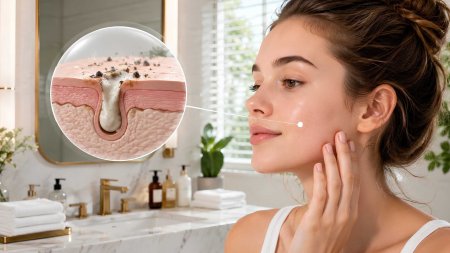 Cặn kem chống nắng kết hợp với bã nhờn và bụi bẩn có thể tích tụ trong lỗ chân lông nếu da không được làm sạch đúng cách