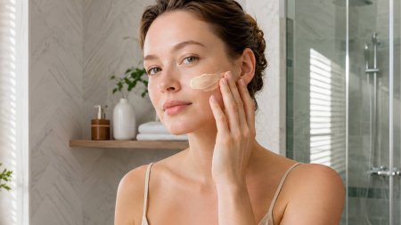 Kết cấu dễ tán giúp lớp chống nắng mịn màng, hạn chế khô căng và bong tróc