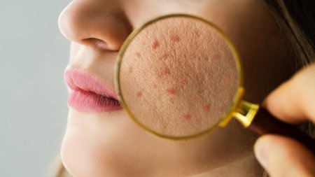 Mụn ẩn thường khiến da sần sùi và tập trung ở vùng tiết nhiều dầu như trán, cằm hoặc má