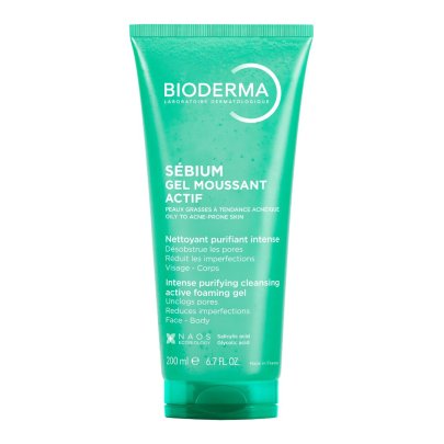 Bioderma Sébium Gel Moussant Actif hỗ trợ làm sạch bã nhờn, tế bào chết và giảm tình trạng bít tắc. 