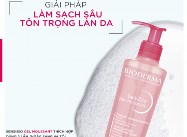  sữa rửa mặt cho da dầu mụn nhạy cảm Bioderma Sensibio Gel moussant